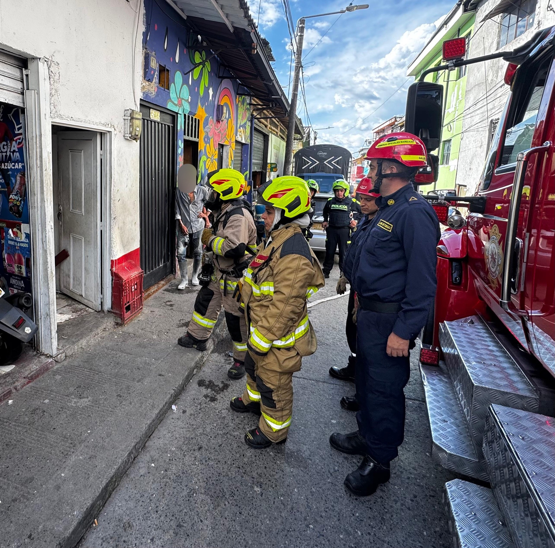 Foto tomada de: Alcaldía de Manizales - Cuerpo Oficial de Bomberos Manizales